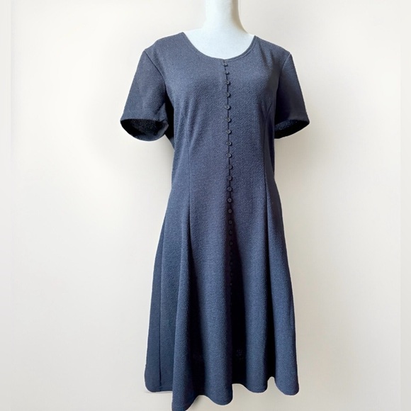 Vintage Dresses & Skirts - 90s Vintage Black Midi Dress